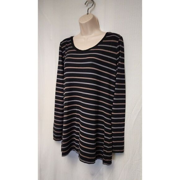 Liz Lange maternity Long Sleeve Stripe Black White Shirt Sweater Top Relax XXL - Picture 3 of 6